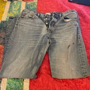 Zara straight leg button fly jeans size 8